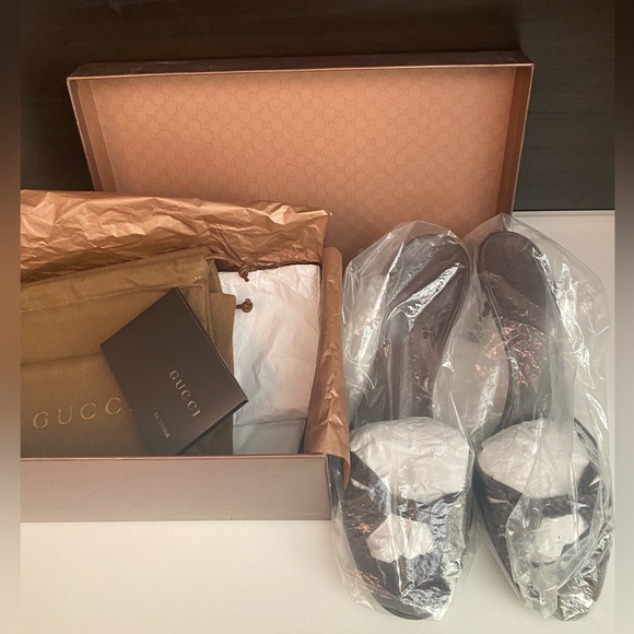 Gucci Brown Leather Bamboo Style Heel Sandal Slip-on Shoes 8 - Picture 4 of 9